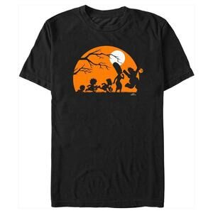 The Simpsons Halloween Silhouettes Moon Retro Graphic T-Shirt